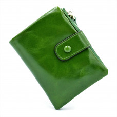 Женский кожаный кошелек Cossni 6019-green Зелёный