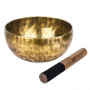 Поющая чаша Тибетская Singing bowl Ручная холодная ковка 18,5/18,5/8,7 см Бронзовый (27407)