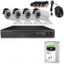 Комплект видеонаблюдения проводной Easy eye DVR 5504-5 KIT 4ch метал HD + Жесткий диск 320Gb