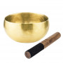 Поющая чаша Тибетская Singing bowl Ручная холодная ковка 15,6/15,6/8,4 см Бронза матовая (26557)