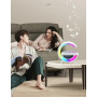 Настольная смарт лампа-ночник Light-Wireless Happy Light с колонкой беспроводной зарядкой и часами (BT-3401)