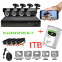 Комплект видеонаблюдения проводной Easy eye DVR 5502 KIT 4ch метал HD + Жесткий диск 1Tb