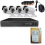 Комплект видеонаблюдения проводной Easy eye DVR 5504-5 KIT 4ch метал HD + Жесткий диск 320Gb