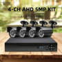 Комплект видеонаблюдения проводной Easy eye DVR 5502 KIT 4ch метал HD + Жесткий диск 1Tb