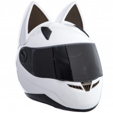Мото кото шлем с ушками SP-Sport MS-1650 XL Белый