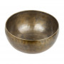 Поющая чаша Тибетская Singing bowl Ручная холодная ковка 22,3/22,3/11,3 см Бронзовый (27409)