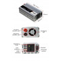 Преобразователь напряжения инвертор UKC AC/DC 12V-220V 1000W Power Inverter Silver