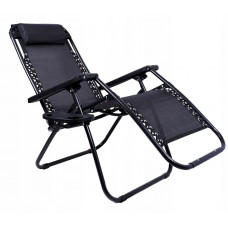 Шезлонг ZANO ZERO GRAVITY BLACK (до 120 кг.)