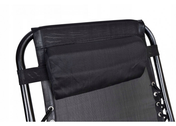Шезлонг ZANO ZERO GRAVITY BLACK (до 120 кг.)