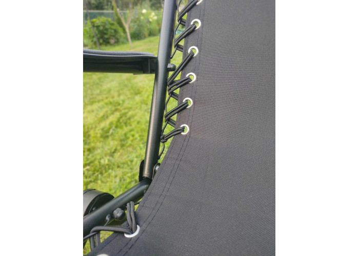 Шезлонг ZANO ZERO GRAVITY BLACK (до 120 кг.)