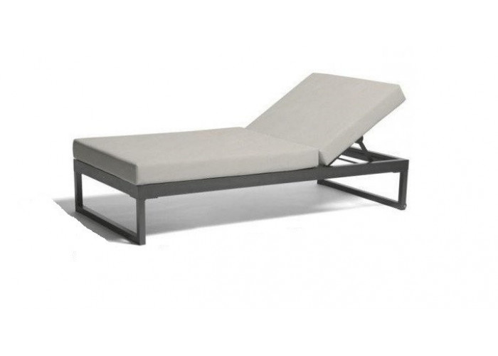 Пляжный шезлонг в стиле Loft NS-1409 430x2000x700 мм Черный
