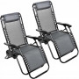 Набор 2 шт. шезлонги  ZANO ZERO GRAVITY GREY до 120 кг.!
