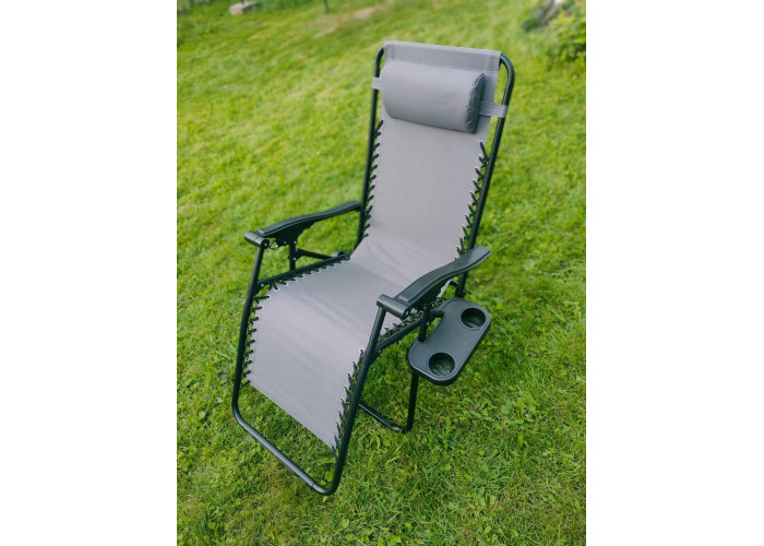 Набор 2 шт. шезлонги  ZANO ZERO GRAVITY GREY до 120 кг.!