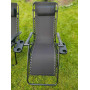 Набор 2 шт. шезлонги  ZANO ZERO GRAVITY BLACK до 120 кг.!