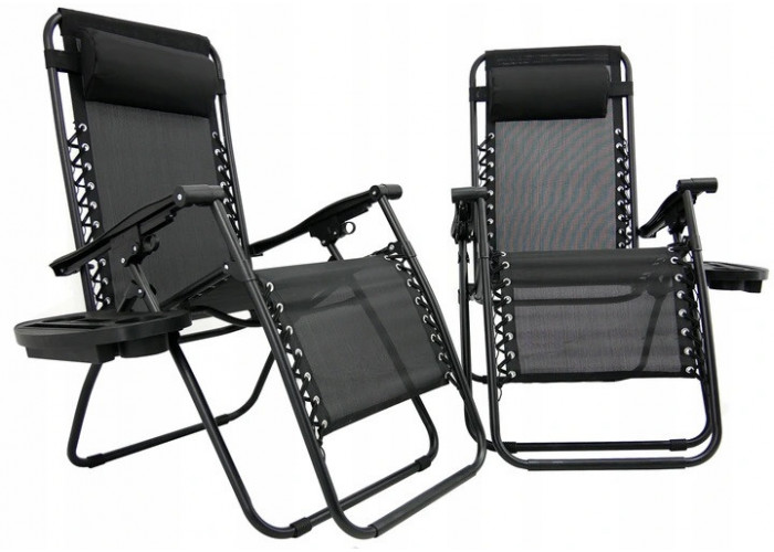 Комплект шезлонгов Jumi Relax Black 2 шт