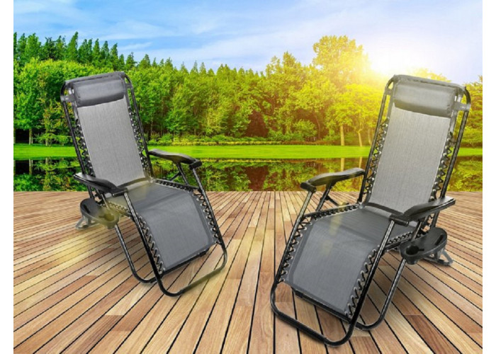 Комплект шезлонгов Jumi Relax Black 2 шт