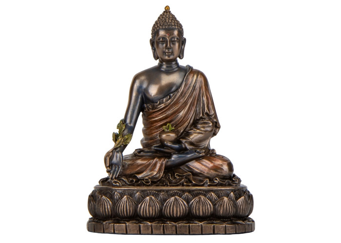 Фигура интерьерная Buddha высота 14 см Veronese Коричневый AL229943