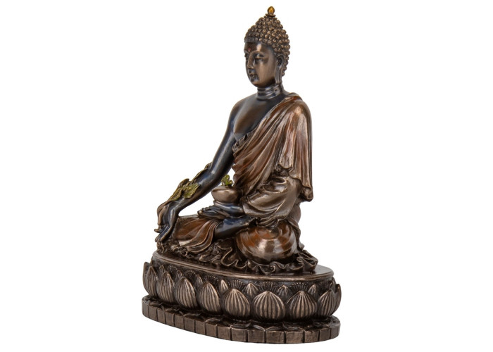 Фигура интерьерная Buddha высота 14 см Veronese Коричневый AL229943