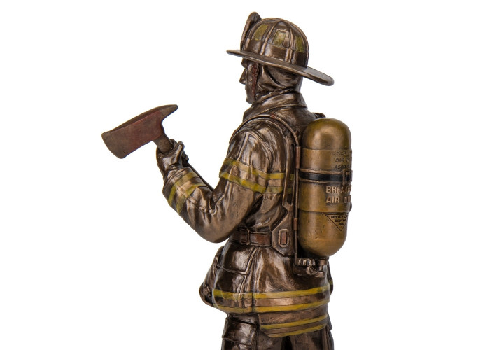 Фигура интерьерная Fireman 30 см Veronese Коричневый AL229945