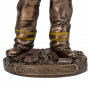 Фигура интерьерная Fireman 30 см Veronese Коричневый AL229945