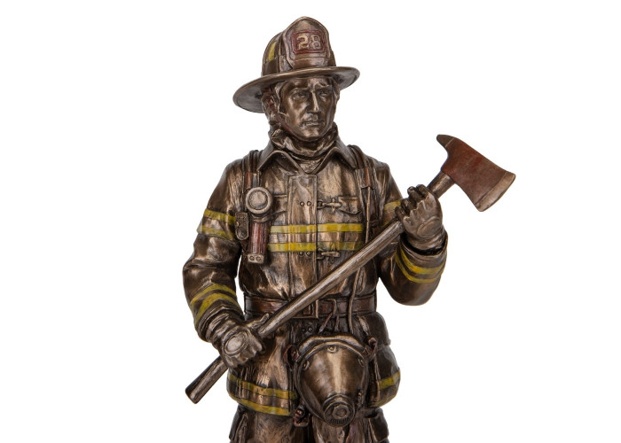 Фигура интерьерная Fireman 30 см Veronese Коричневый AL229945