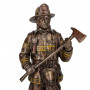 Фигура интерьерная Fireman 30 см Veronese Коричневый AL229945