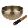 Поющая чаша Тибетская Singing bowl Ручная холодная ковка 23,3/23,3/11,5 см Бронзовый (27410)