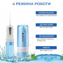 Ирригатор для полости рта Power Floss PR40V портативный с насадками Голубой