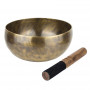 Поющая чаша Тибетская Singing bowl Ручная холодная ковка 21,2/21,2/11,4 см Бронзовый (27406)